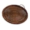 Hello Honey® 29" Dark Brown Artisanal Bankuan Braided Tray with Handles